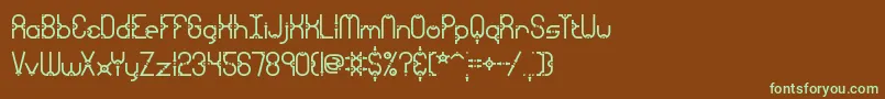 granular Font – Green Fonts on Brown Background