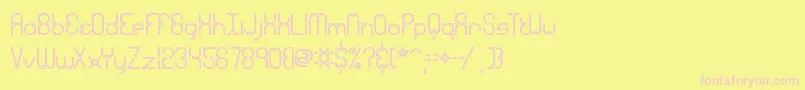 Шрифт granular – розовые шрифты на жёлтом фоне