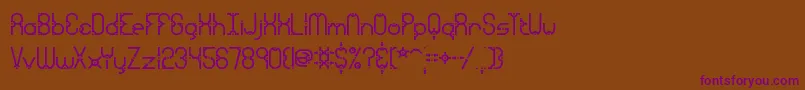 granular Font – Purple Fonts on Brown Background