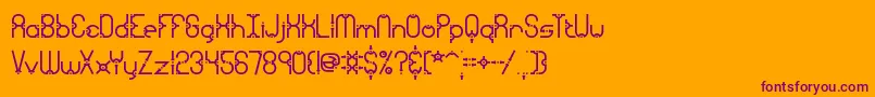 granular Font – Purple Fonts on Orange Background