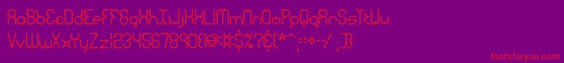 granular Font – Red Fonts on Purple Background