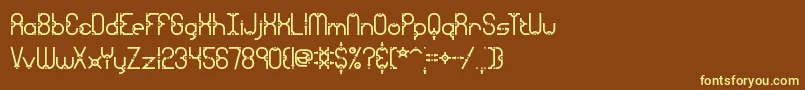 granular-fontti – keltaiset fontit ruskealla taustalla