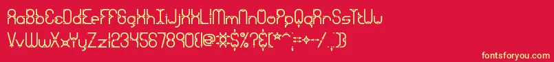 granular Font – Yellow Fonts on Red Background