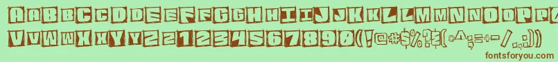 GRAPAM   Font – Brown Fonts on Green Background