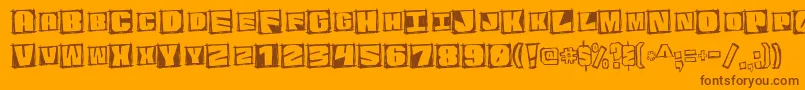 GRAPAM   Font – Brown Fonts on Orange Background