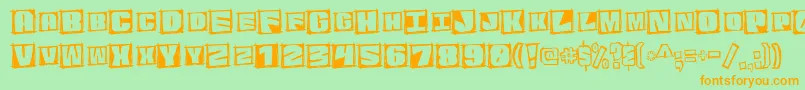 GRAPAM   Font – Orange Fonts on Green Background