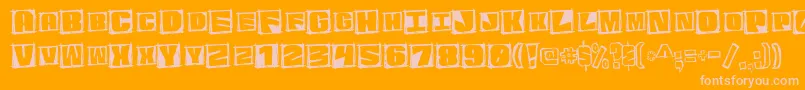 GRAPAM   Font – Pink Fonts on Orange Background