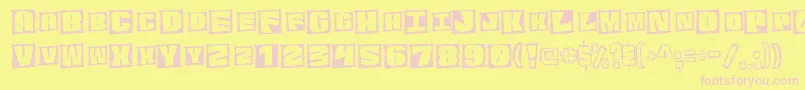 GRAPAM   Font – Pink Fonts on Yellow Background