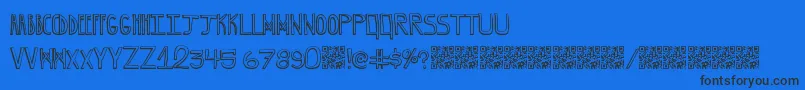 Шрифт GrapeBlaster – чёрные шрифты на синем фоне