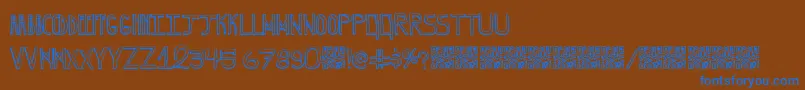 GrapeBlaster Font – Blue Fonts on Brown Background