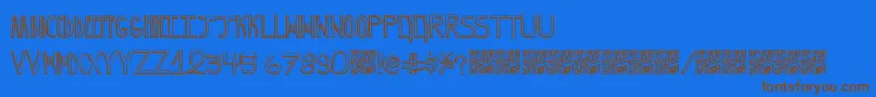 GrapeBlaster-fontti – ruskeat fontit sinisellä taustalla