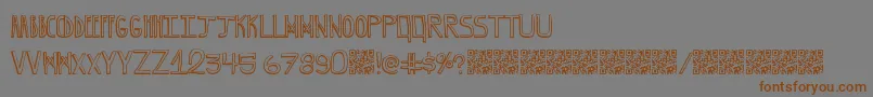 フォントGrapeBlaster – 茶色の文字が灰色の背景にあります。