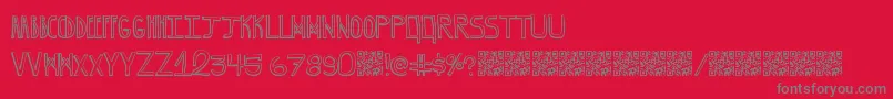 GrapeBlaster Font – Gray Fonts on Red Background