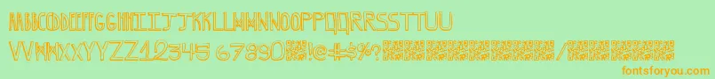 GrapeBlaster Font – Orange Fonts on Green Background