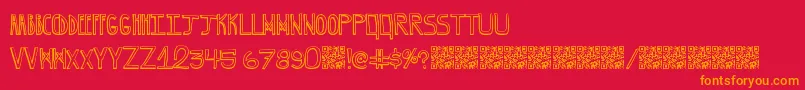 GrapeBlaster Font – Orange Fonts on Red Background