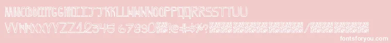 GrapeBlaster-fontti – valkoiset fontit vaaleanpunaisella taustalla