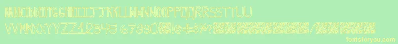 GrapeBlaster-fontti – keltaiset fontit vihreällä taustalla