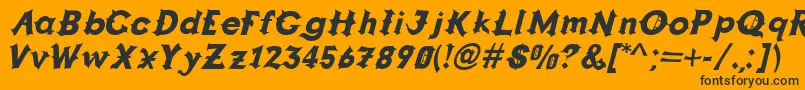GRAPPA   Font – Black Fonts on Orange Background