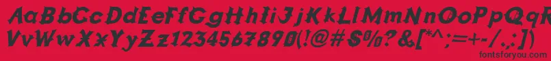GRAPPA   Font – Black Fonts on Red Background