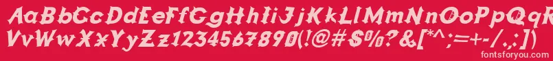 GRAPPA   Font – Pink Fonts on Red Background