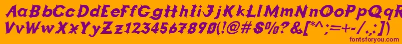 GRAPPA   Font – Purple Fonts on Orange Background