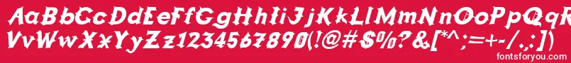 フォントGRAPPA   – 赤い背景に白い文字