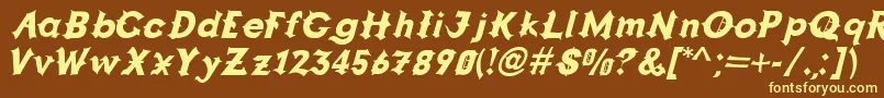 GRAPPA   Font – Yellow Fonts on Brown Background