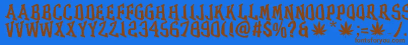 More about GRASS Font GRASS Font – Brown Fonts on Blue Background