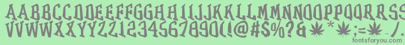 GRASS-Schriftart – Graue Schriften auf grünem Hintergrund