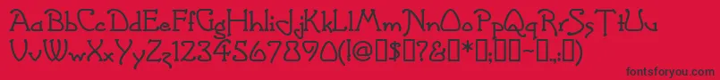 grasshopper Font – Black Fonts on Red Background