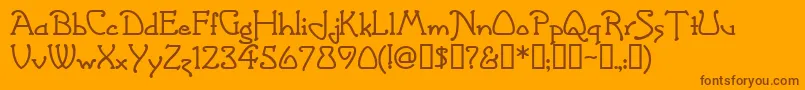grasshopper Font – Brown Fonts on Orange Background