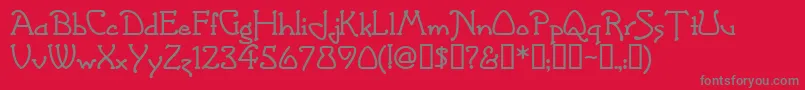 grasshopper Font – Gray Fonts on Red Background