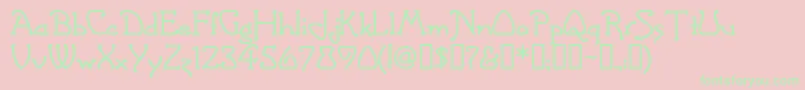 grasshopper Font – Green Fonts on Pink Background