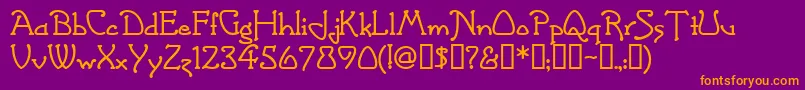 grasshopper Font – Orange Fonts on Purple Background