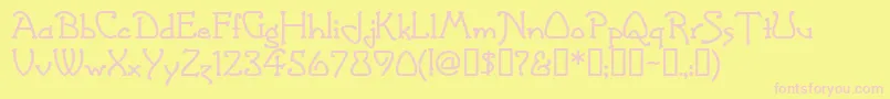 grasshopperフォントについての詳細 フォントgrasshopper – ピンクのフォント、黄色の背景