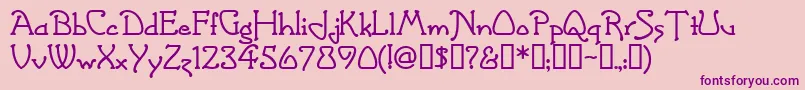 grasshopper Font – Purple Fonts on Pink Background