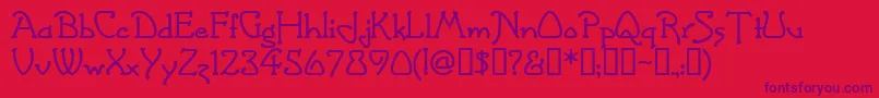 grasshopper-Schriftart – Violette Schriften auf rotem Hintergrund