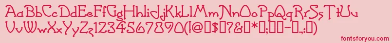 grasshopper Font – Red Fonts on Pink Background