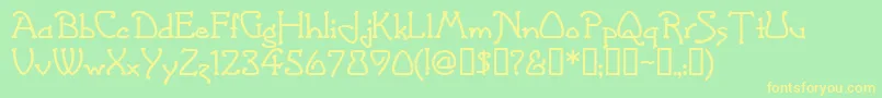 grasshopper Font – Yellow Fonts on Green Background