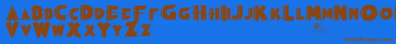 Grauman Font – Brown Fonts on Blue Background