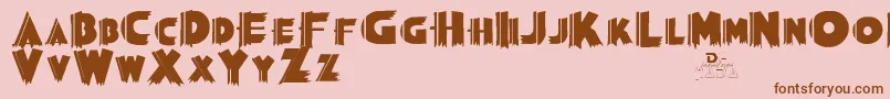 Grauman Font – Brown Fonts on Pink Background