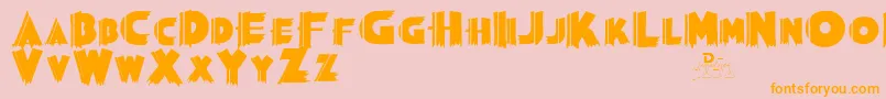 Grauman Font – Orange Fonts on Pink Background