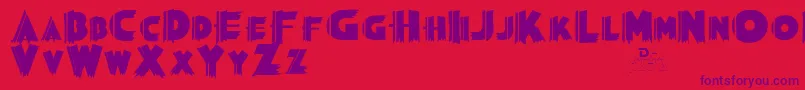 Grauman Font – Purple Fonts on Red Background