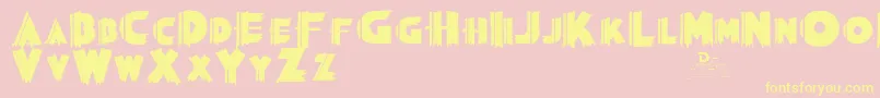 Grauman Font – Yellow Fonts on Pink Background