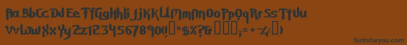 GRAVD    Font – Black Fonts on Brown Background