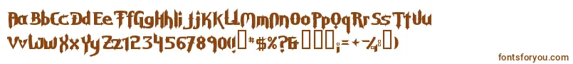 フォントGRAVD    – 白い背景に茶色のフォント