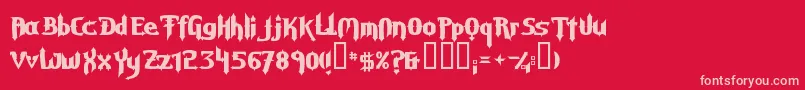 GRAVD    Font – Pink Fonts on Red Background