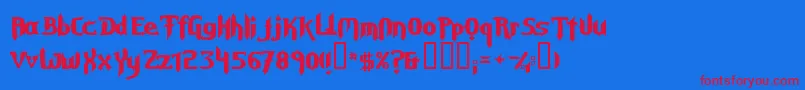 GRAVD    Font – Red Fonts on Blue Background