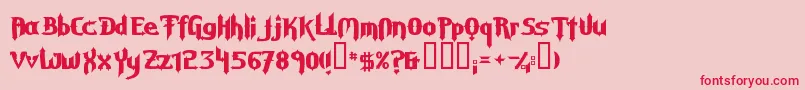 GRAVD    Font – Red Fonts on Pink Background