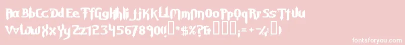 GRAVD   -Schriftart – Weiße Schriften auf rosa Hintergrund